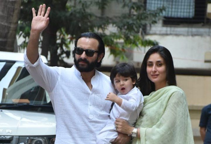 Saif Ali Khan, Taimur Ali Khan and Kareena Kapoor Khan