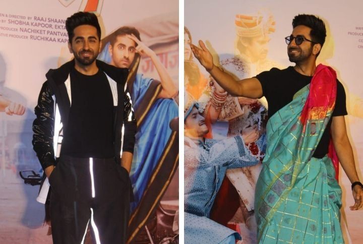 Here’s How Ayushmann Khurrana Switched From A Tracksuit To A Saree Like A Pro