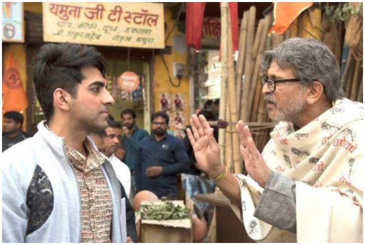 Annu Kapoor and Ayushmann Khurrana in a still from Dream Girl