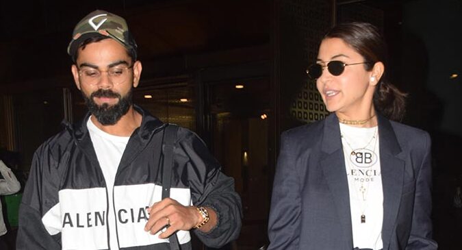 Celebrity Couple Style: Virat Kohli &#038; Anushka Sharma Are Designer-Twinning At The Airport