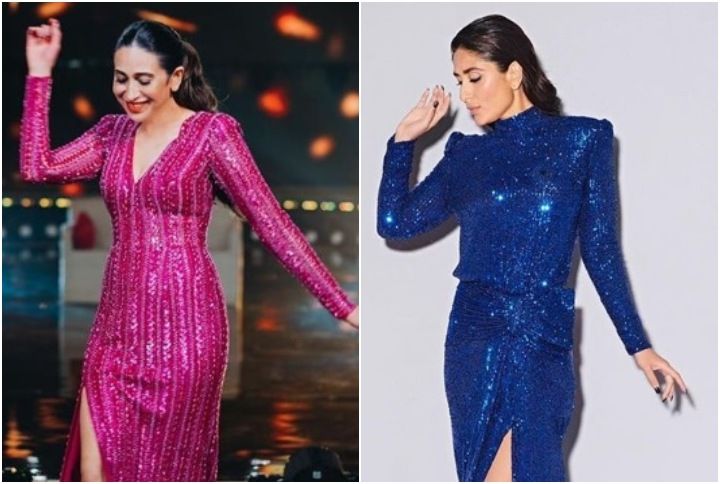 Karisma & Kareena Kapoor Dazzle On The Sets Of DID With Their Sparkly Gowns