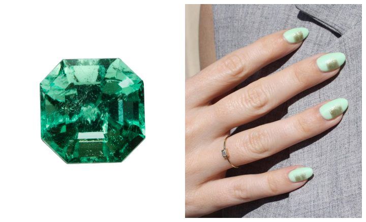 Emerald Nails (Source: www.shutterstock.com by By photo-world + Instagram @paintboxnails)