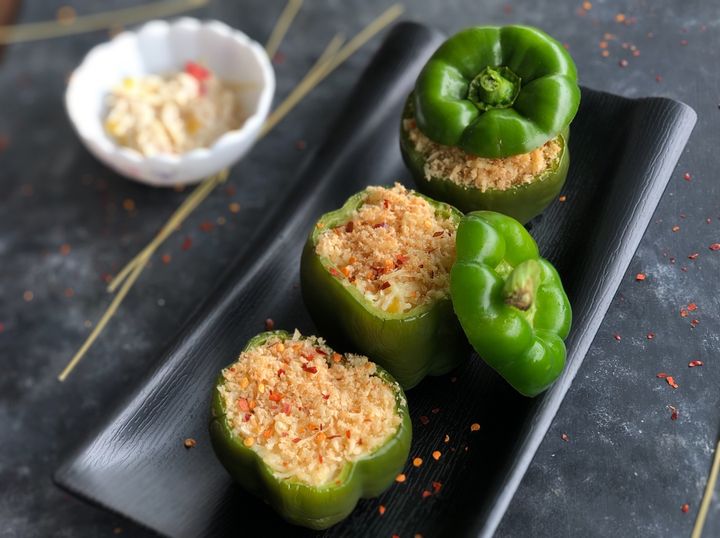 Pasta Stuffed Bell Peppers By Vidhi Doshi