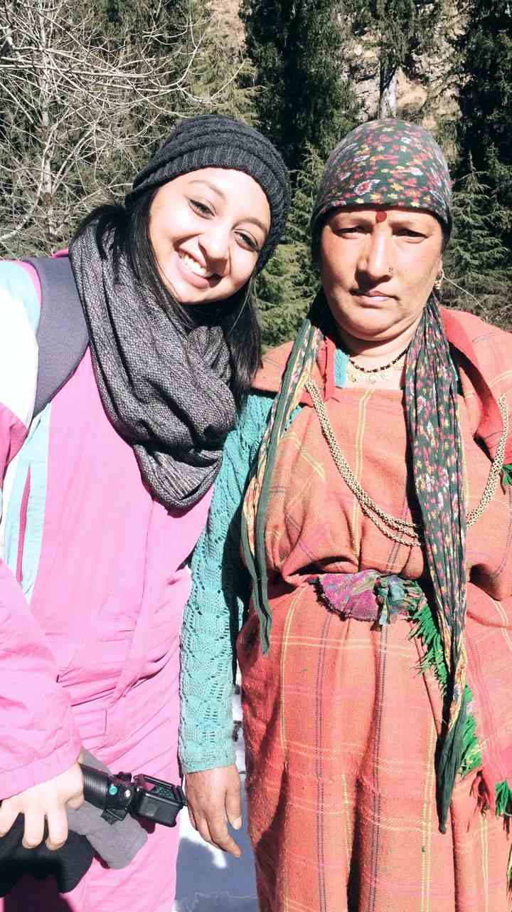 Suruchi Patwary With A Local Woman In Kasol