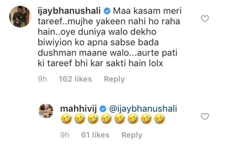 Jay Bhanushali's comment
