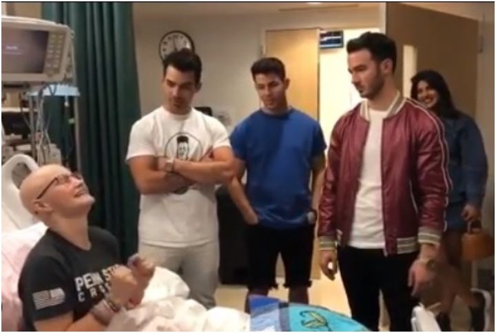 Video: Jonas Brothers Along With Priyanka Chopra Visit A Fan Battling Cancer In The Hospital