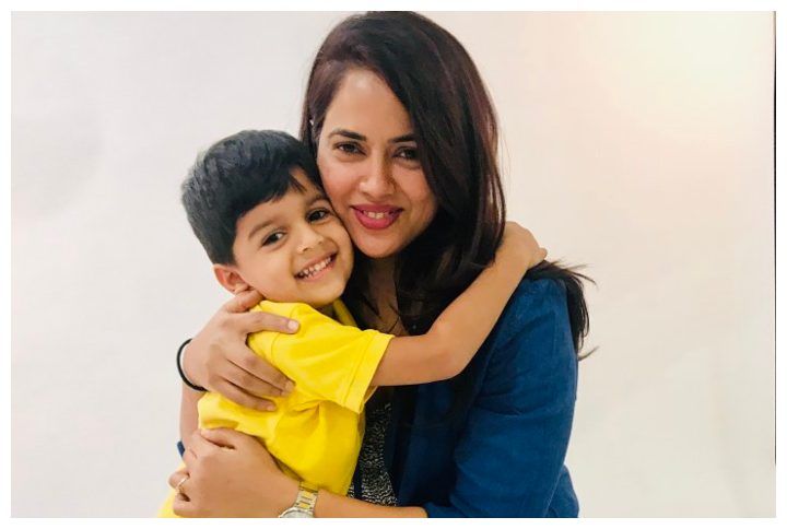 Sameera Reddy Announces The Name Of Her Baby Girl With The Help Of Her Son Hans