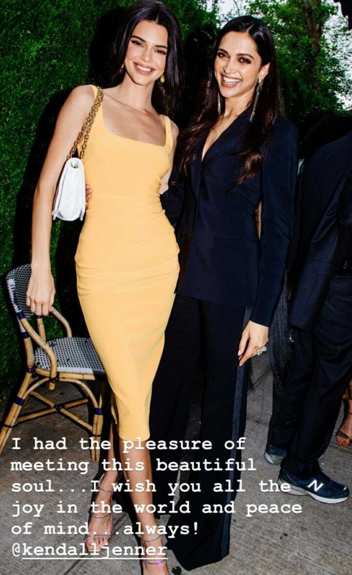 Deepika Padukone and Kendall Jenner (Source: Instagram | @deepikapadukone)