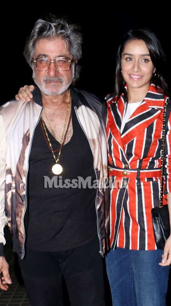 Shakti Kapoor and Shraddha Kapoor at Bombairiya screening.