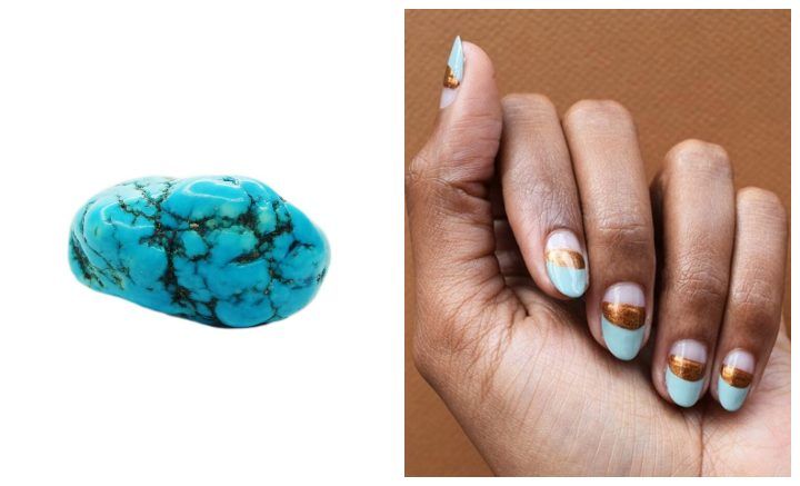 Turquoise Nails (Source: www.shutterstock.com by By Nastya22 + Instagram @paintboxnails)