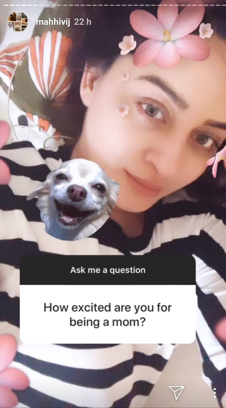 Mahhi Vij's Instagram story