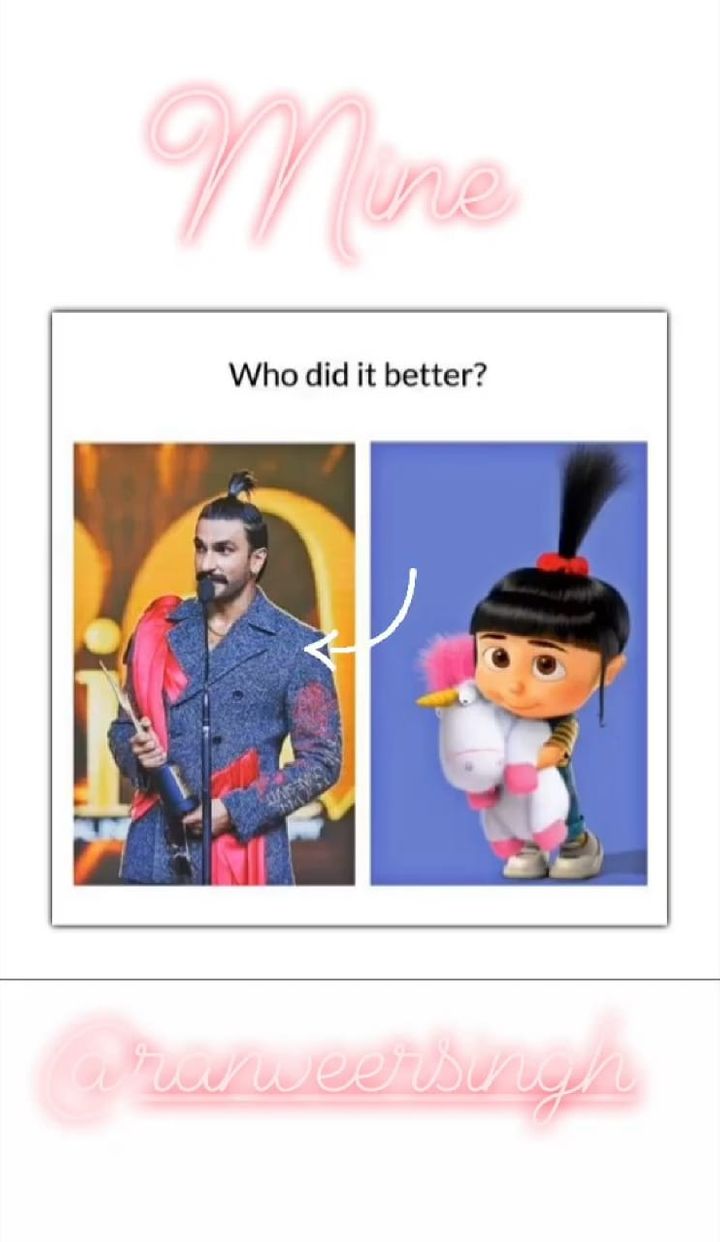 The meme on Ranveer Singh (Source: Instagram | @deepikapadukone)