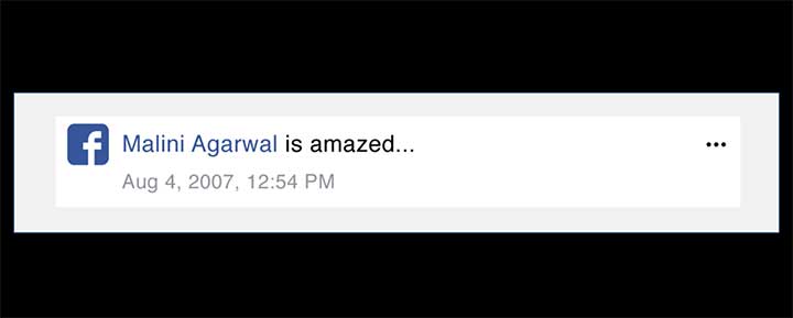Malini is amazed FB Status