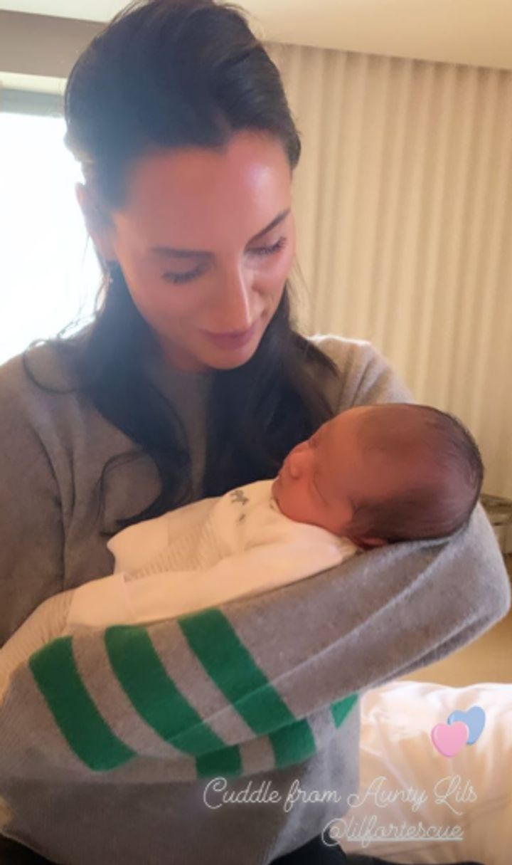 Amy Jackson's baby Andreas with his aunt (Source: Instagram | @iamamyjackson)