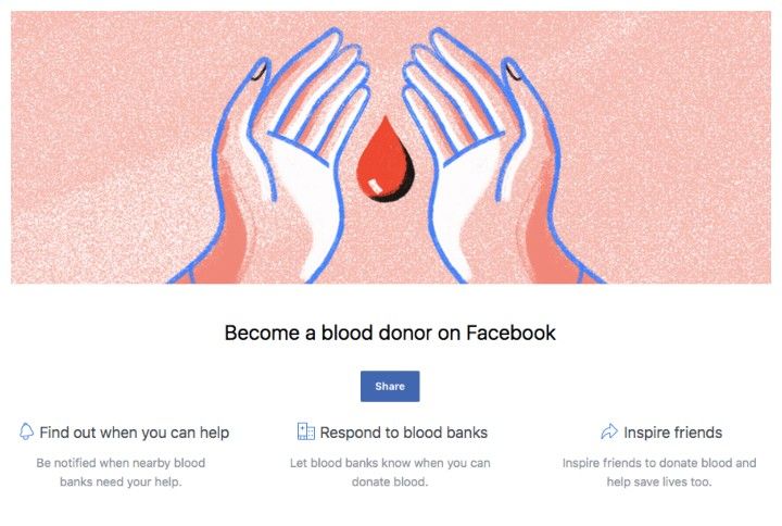 Donate Blood On Facebook (Source: Facebook)