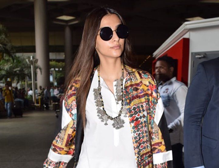 Sonam Kapoor Brings Back Boho With Her Latest Airport Look