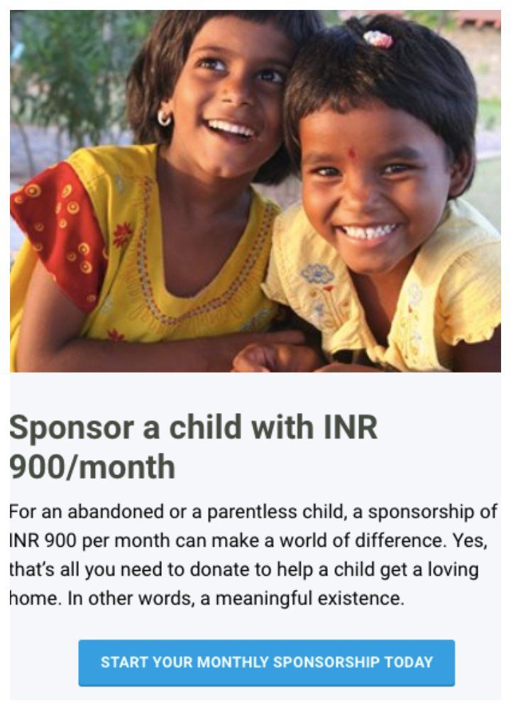 Sponsor A Child (Source: SOS Children Villages)