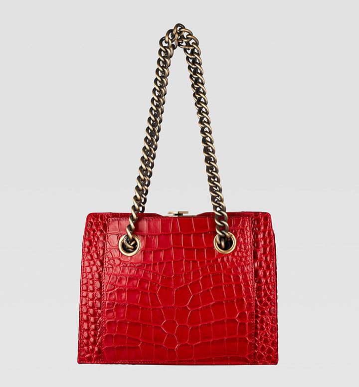 Zara Animal Print Shoulder Bag With Chain Straps (Source: zara.com)