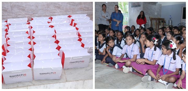 Gifts and the children at the AIMS Foundation