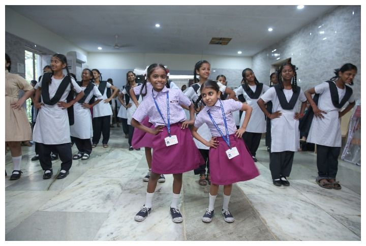 The little girls during their dance performance