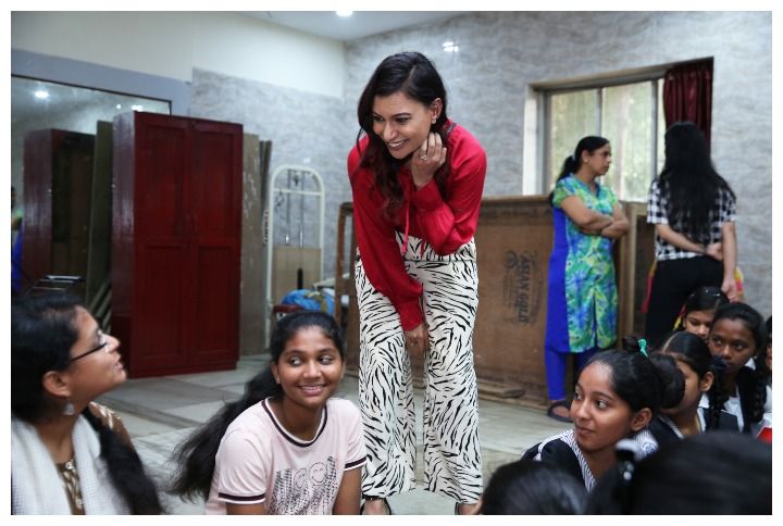 Malini with the children