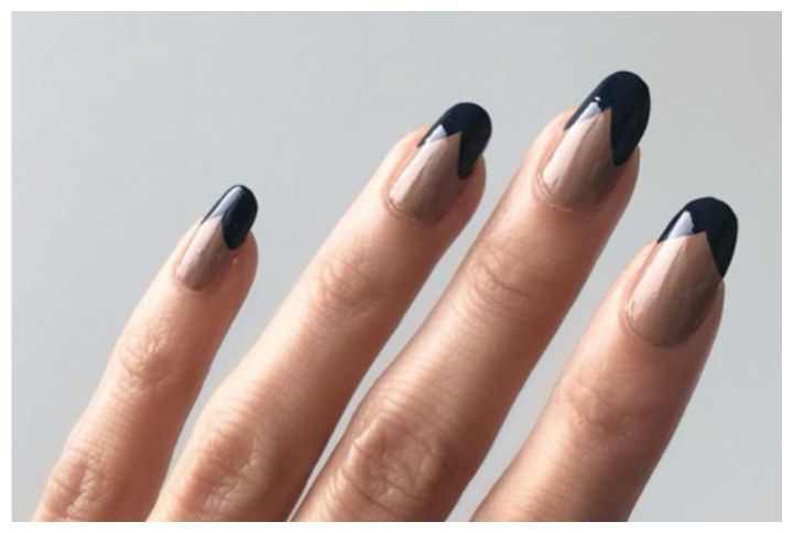 French Moon Nail Art—The Dark And Edgy Alternative To French Manicures