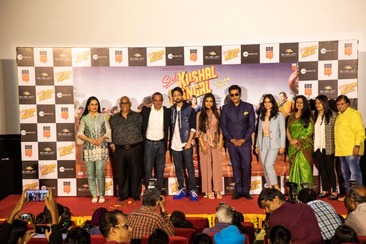 The cast and crew of Sab Kushal Mangal at the trailer launch