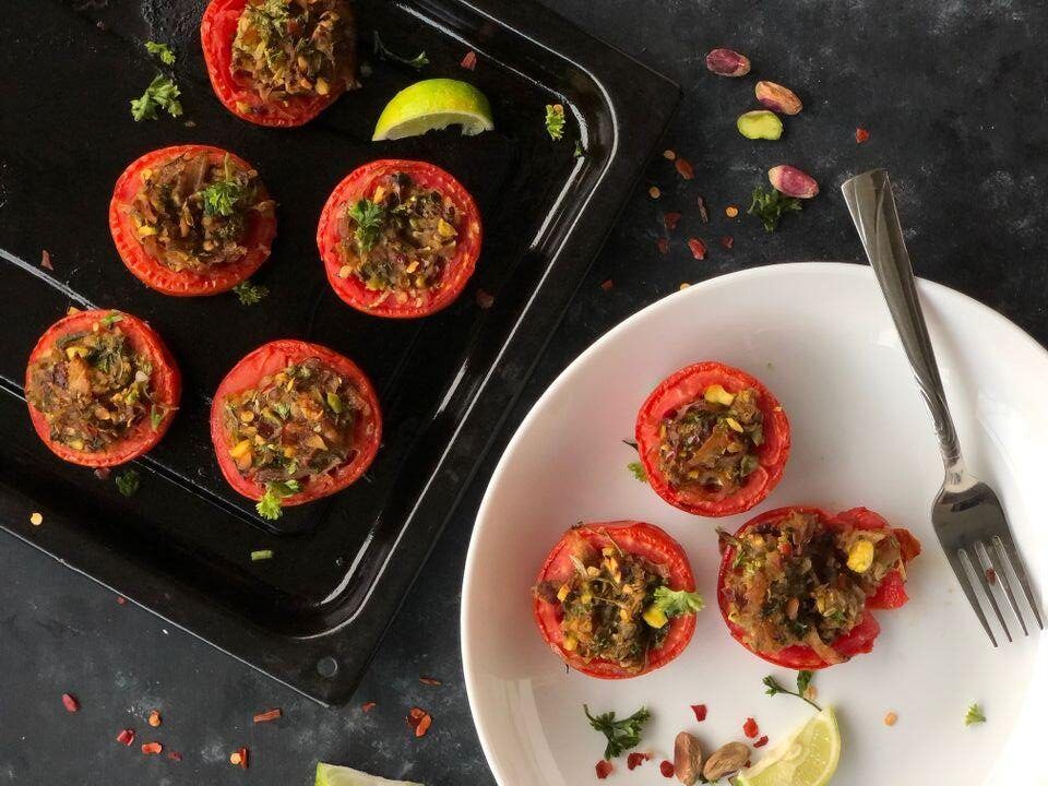 Stuffed Tomatoes With Zucchini & Parsley By Vidhi Doshi