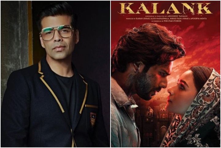 Karan Johar, and Varun Dhawan and Alia Bhatt In Kalank's poster (Source: Instagram | @karanjohar)