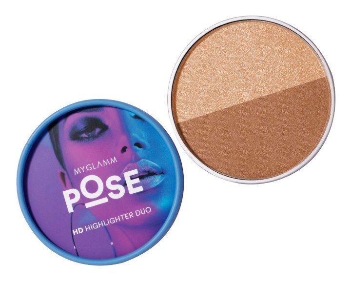 MyGlamm Pose Hd Highlighter Duo-Champagne & Rose Gold | (Source: www.amazon.in)