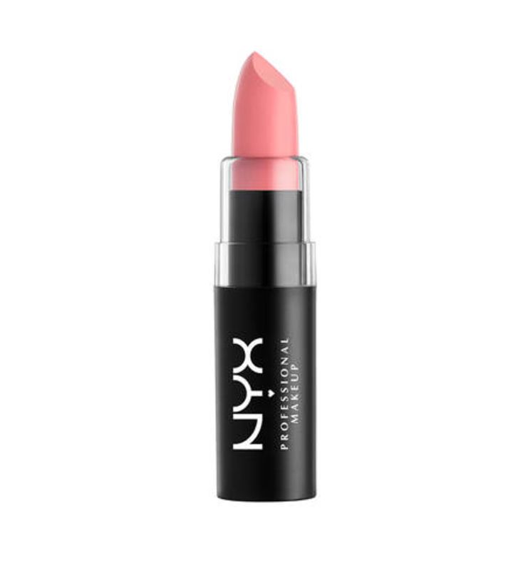NYX Matte Lipstick In 'Pale Pink' Selena Gomez Makeup | Source: NYX Cosmetics