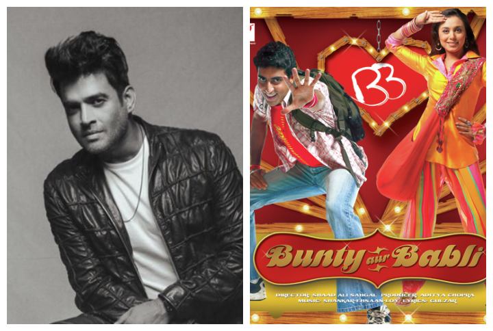 R. Madhavan, Abhishek Bachchan and Rani Mukherji (Source: Instagram | @actormaddy and poster of Bunty Aur Babli)