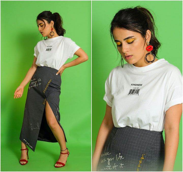 Radhika Madan Sporting A Graphic Tee