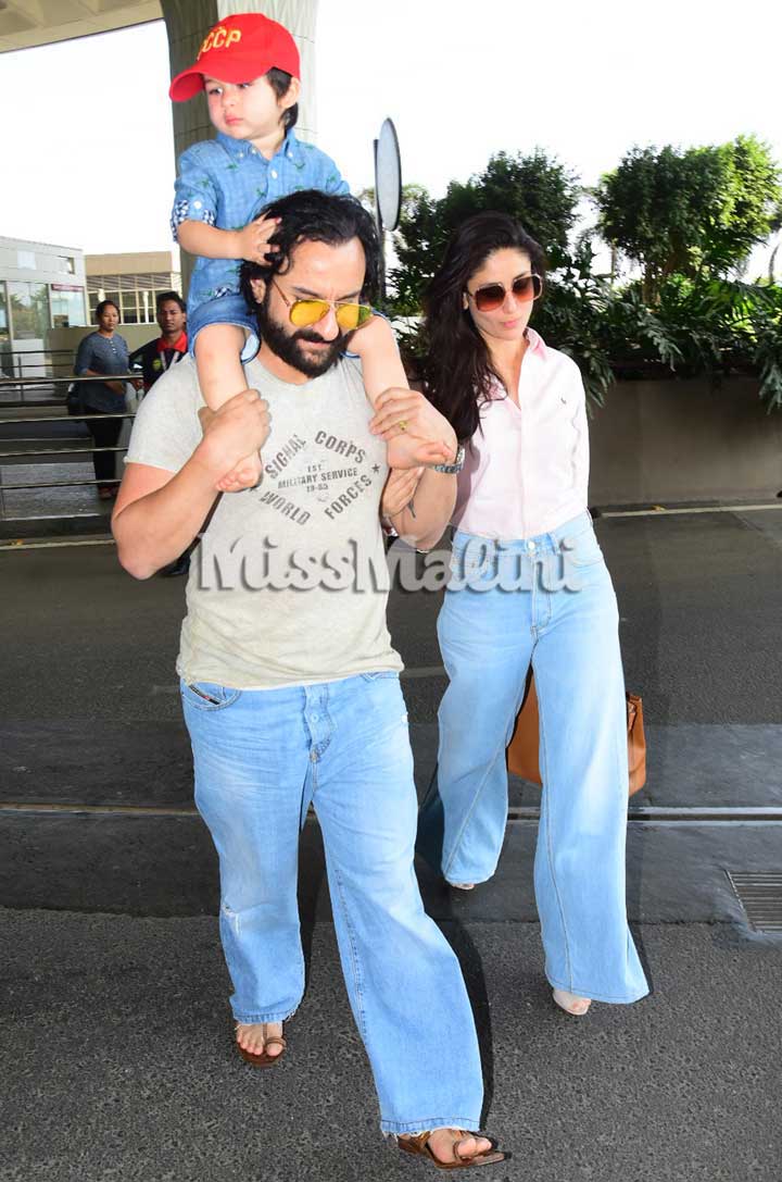 Saif Ali Khan, Taimur Ali Khan, Kareena Kapoor Khan