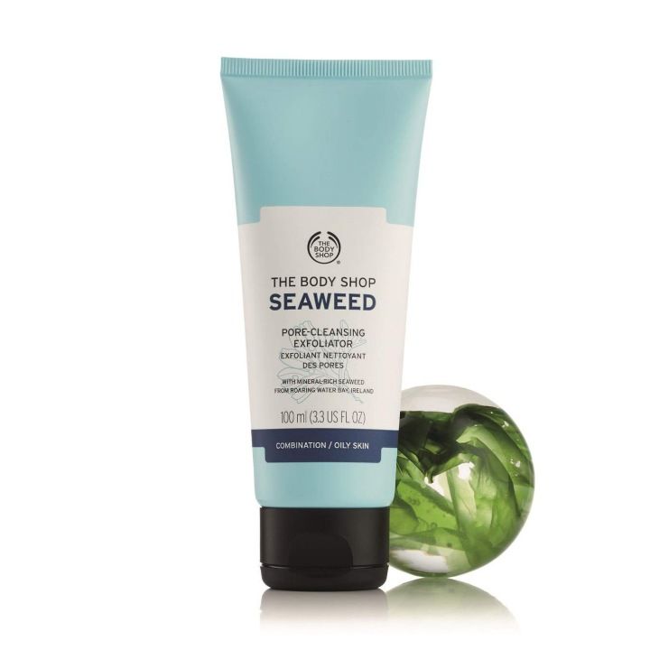 The Body Shop Seaweed Pore-Cleansing Facial Exfoliator | (Source: www.amazon.in)