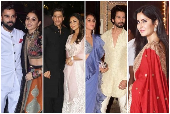 Virat Kohli, Anushka Sharma, Shah Rukh Khan, Gauri Khan, Mira Rajput, Shahid Kapoor and Katrina Kaif at Diwali 2019 (Source: Instagram | @viralbhayani)