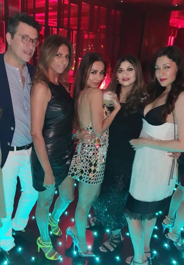 Waluscha D Souza and friends at Malaika Arora's birthday party