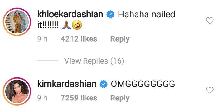 Khloe and Kim Kardashian's comment on Joe Jonas' post (Source: Instagram | @joejonas)