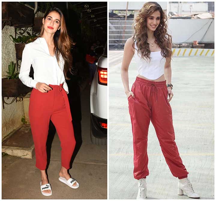 Disha Patani In A White And Red Combo