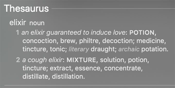 Thesaurus Elixir