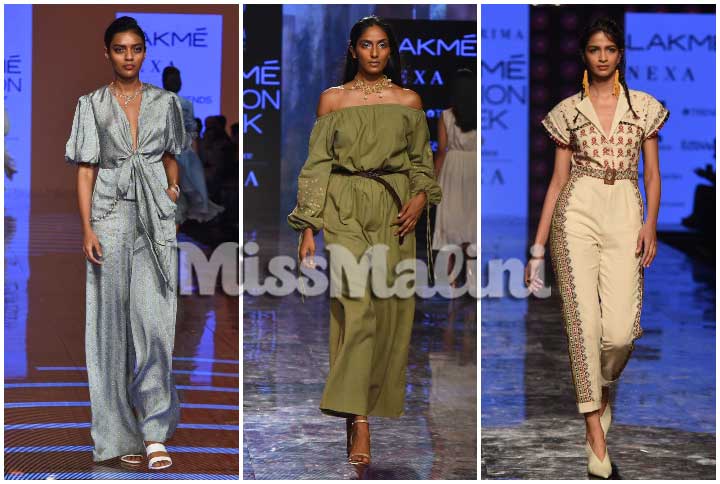 Jumpsuits At Lakme Fashion Week SR'20 In Mumbai