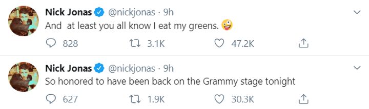 Nick Jonas' reply on Twitter (Source: Twitter | @nickjonas)