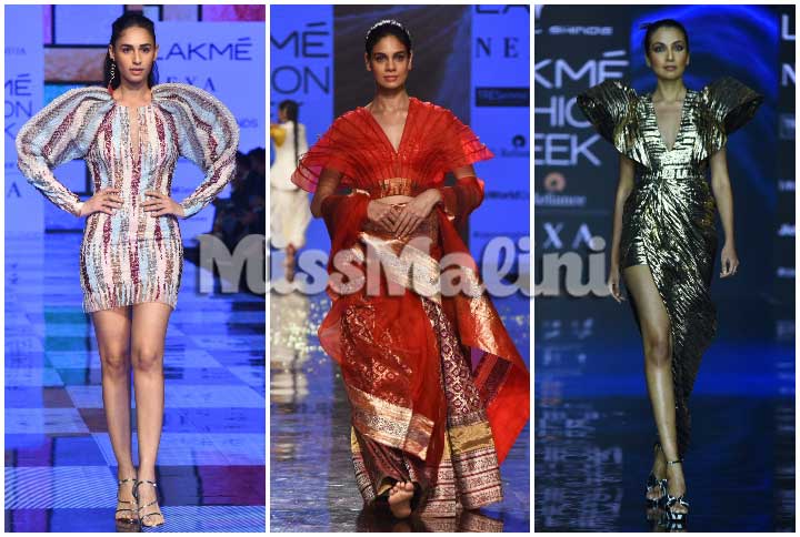 Power Shoulders At Lakme Fashion Week SR'20 In Mumbai