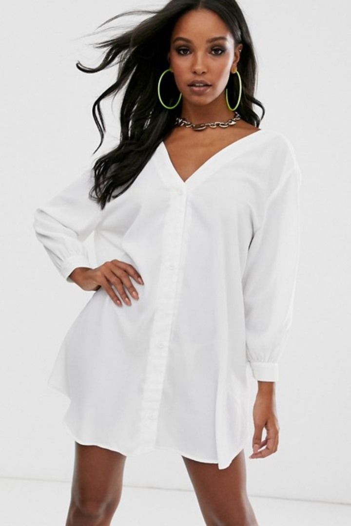 Boohoo Collarless Shirt Dress (Source: www.asos.com)