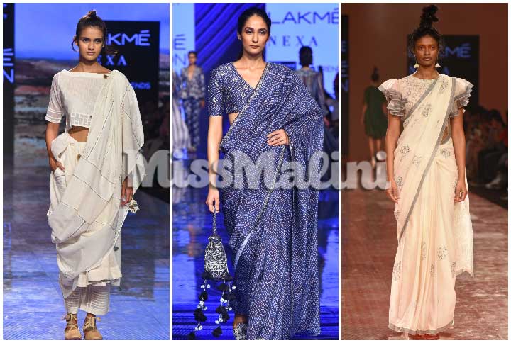 Summer Sarees At Lakme Fashion Week SR'20 In Mumbai