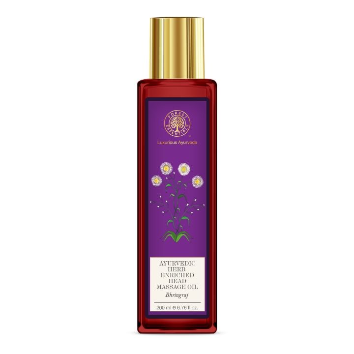 Forest Essentials Ayurvedic Herb Enriched Head Massage Oil | Source: www.forestessential.com