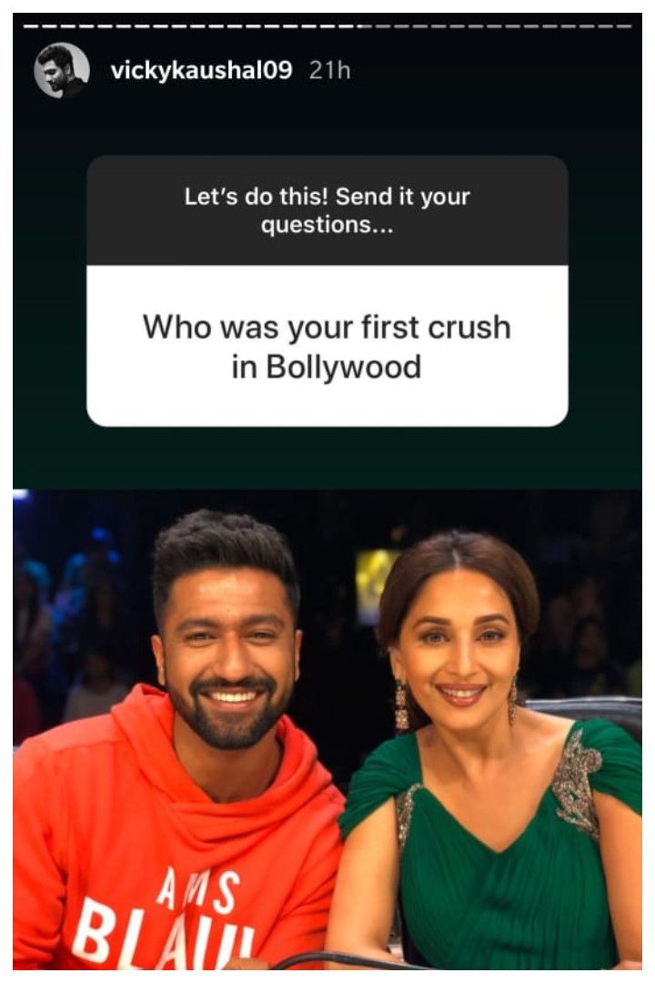 Screenshot of Vicky Kaushal's Instagram story.