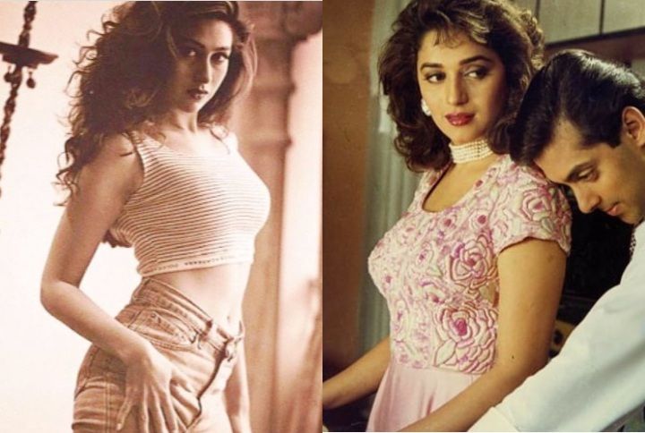 ’90s Bollywood Fashion Trends, Karisma Kapoor & Madhuri Dixit Nene | (Source: Instagram | @therealkarismakapoor, @onlysalmanmatters)