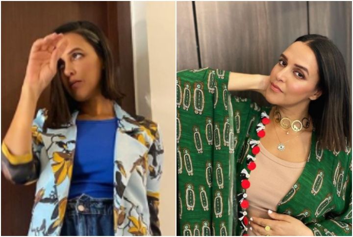 Neha Dhupia Shows Us 2 Ways To Layer With Quirky Prints