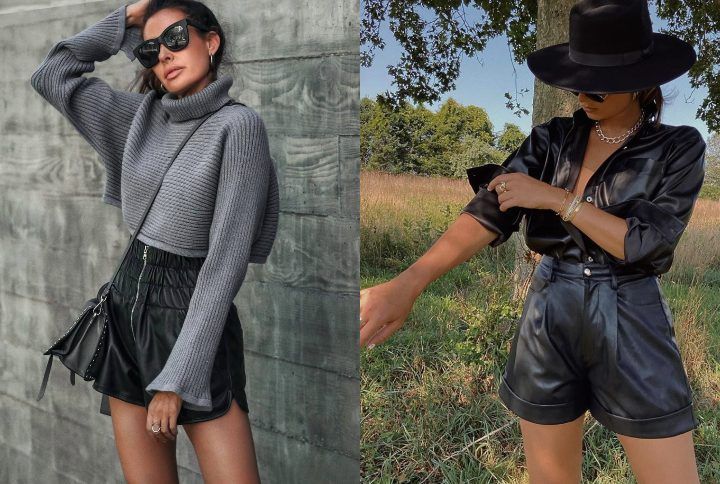 What to Wear With Leather Shorts - the gray details